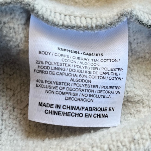 Converse embroidered star chevron full zip hoodie size L Vintage Grey Heather - Picture 14 of 14